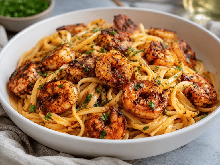 hopa blackened shrimp pasta