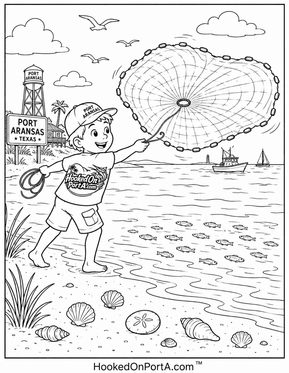 Billy casts for bait fish