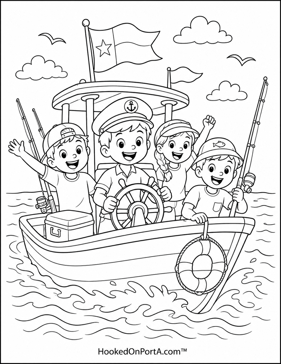 Kids in a boat