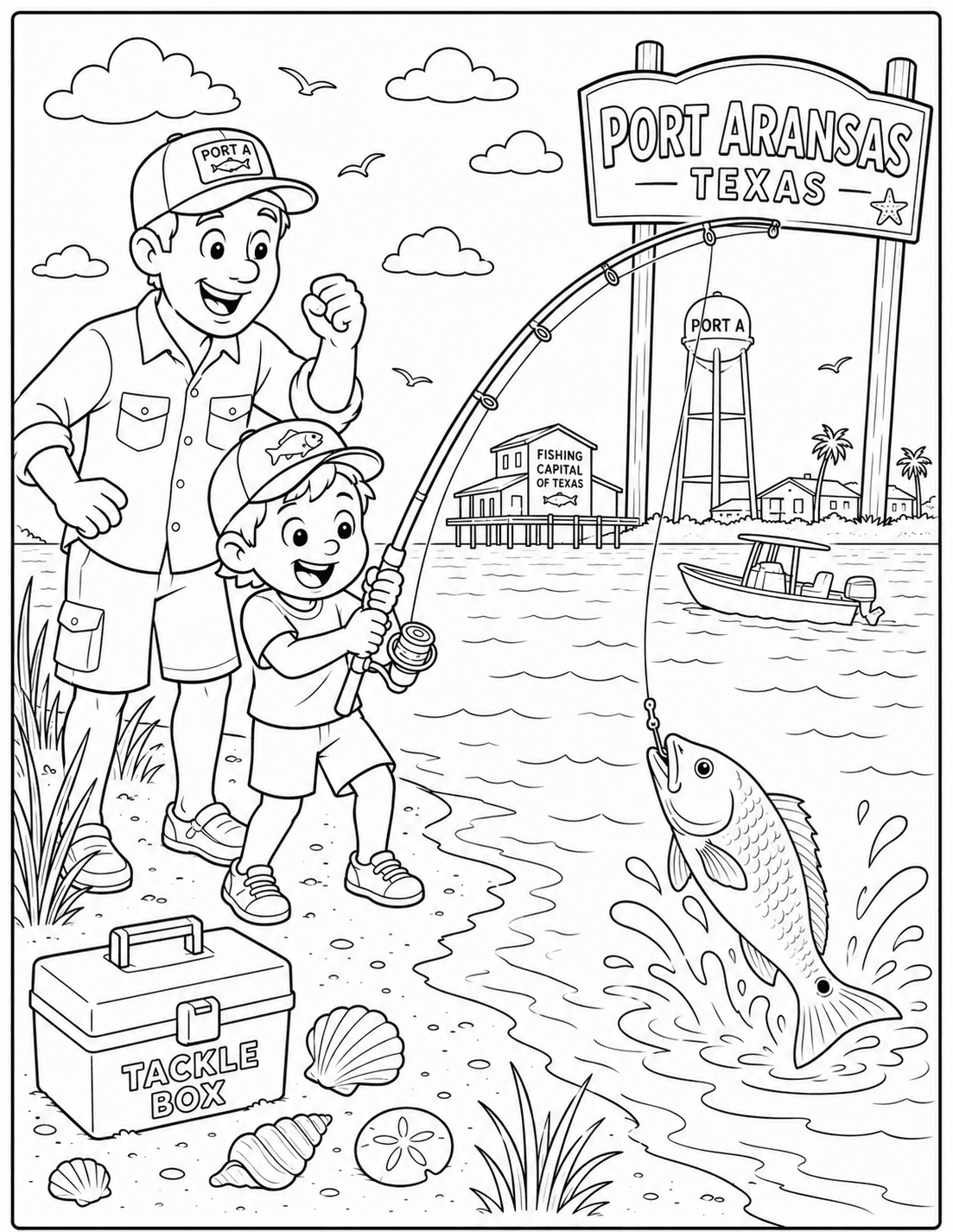 Billy caught a fish with Dad