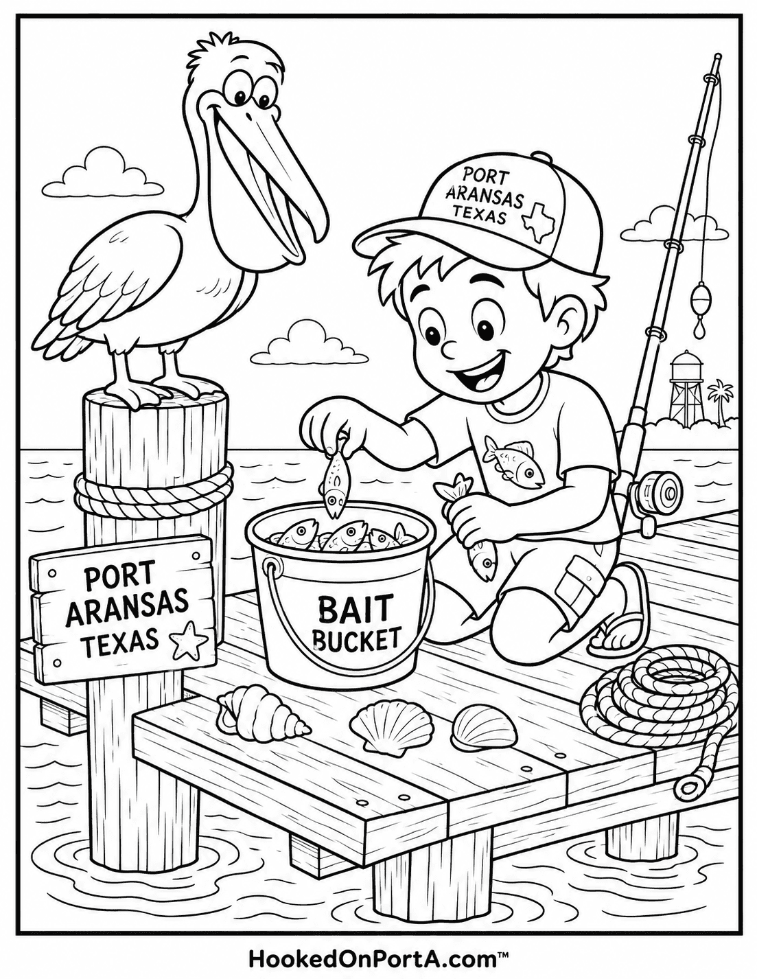 Billy fills the bait bucket